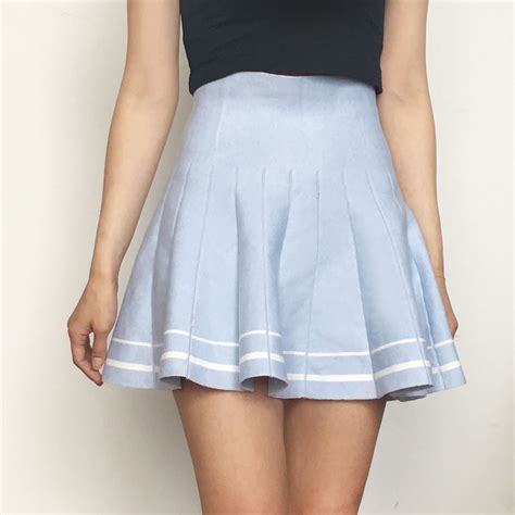 aesthetic blue skirt.